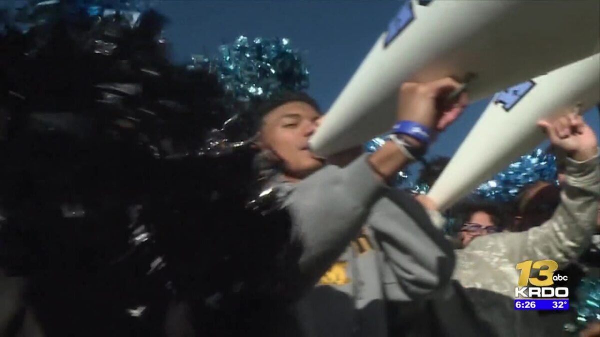 Vista Ridge High School receives Qdoba Friday Night Blitz Spirit Award plaque