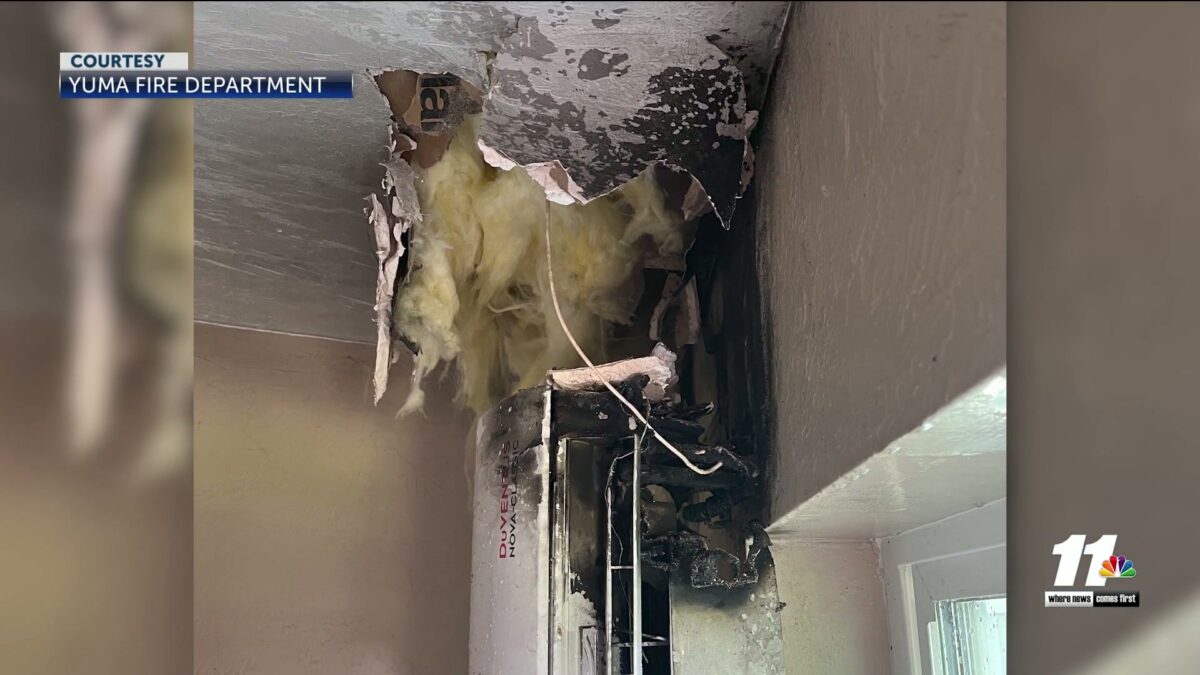 AC unit catches fire in Yuma on South 11th Avenue