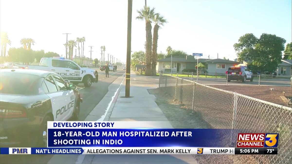 18-year-old man hospitalized after shooting in Indio