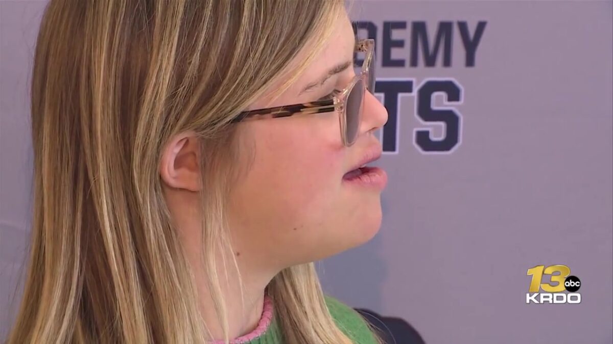 The Air Academy cheer squad will honor their lone senior on Friday night