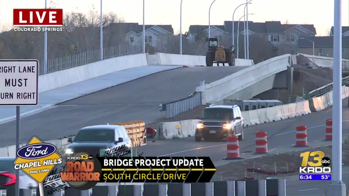 New westbound bridges on South Circle Drive in Colorado Springs celebrated as two-year project winds down