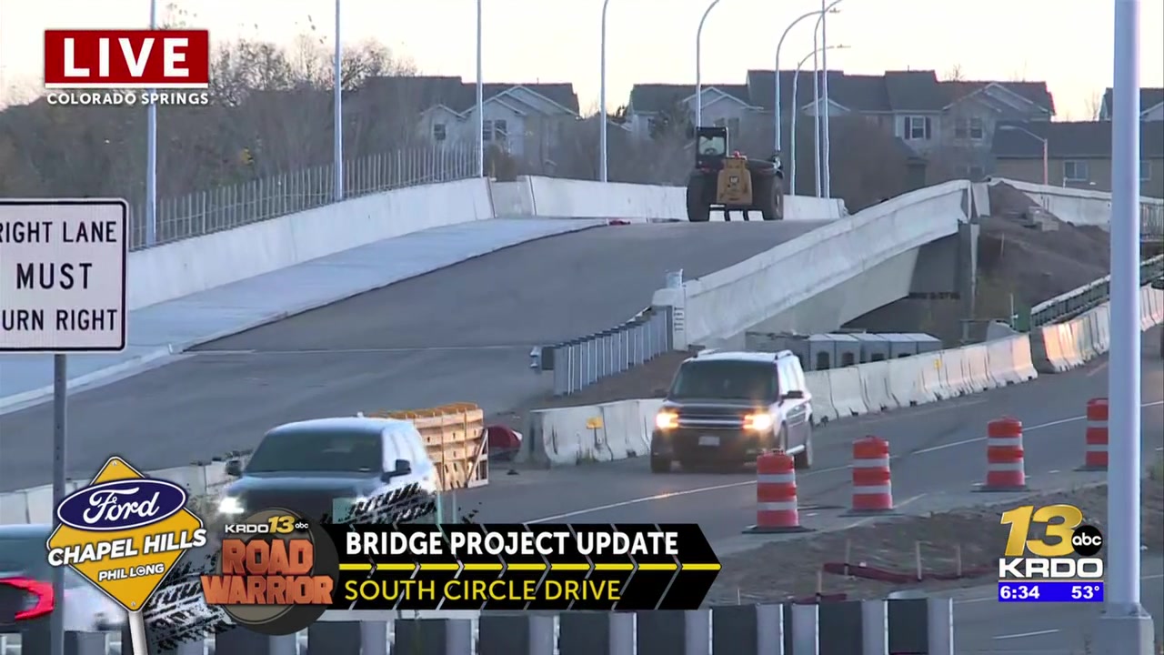 New westbound bridges on South Circle Drive in Colorado Springs celebrated as two-year project winds down