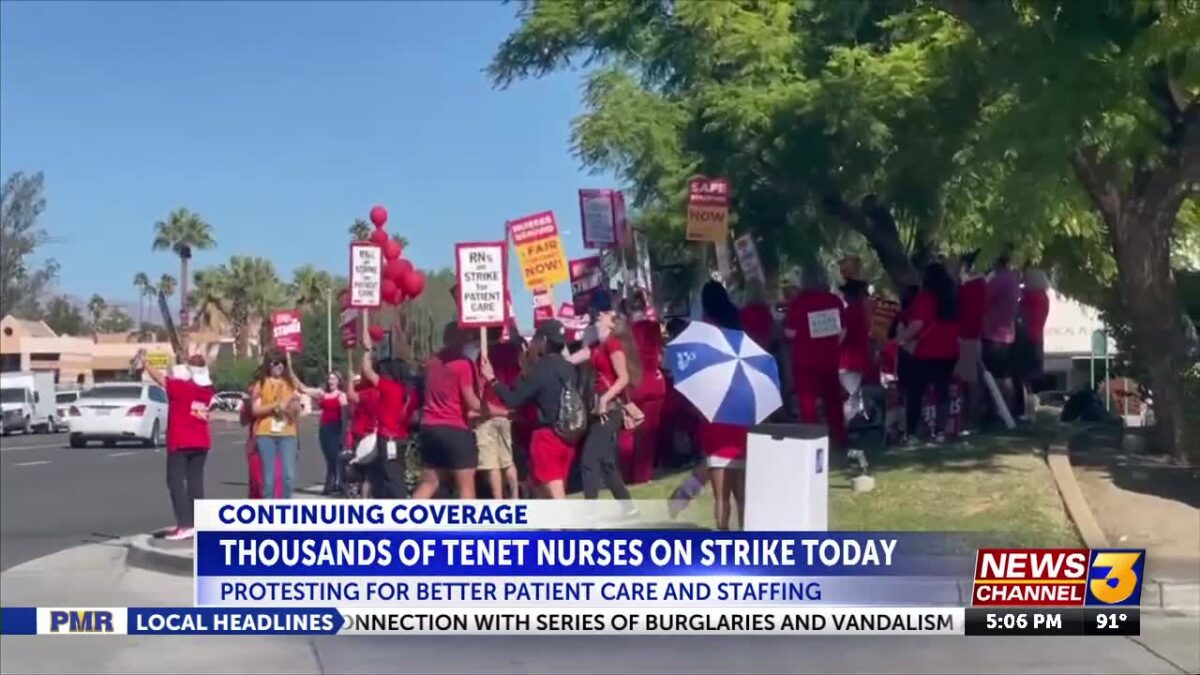 Nurses at Desert Regional in Palm Springs strike