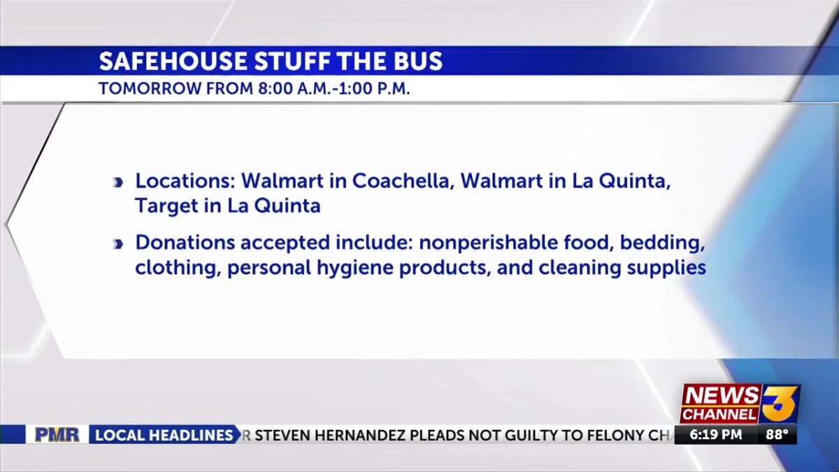 Donations Sought for Coachella Valley `Stuff the Bus’ Youth Drive