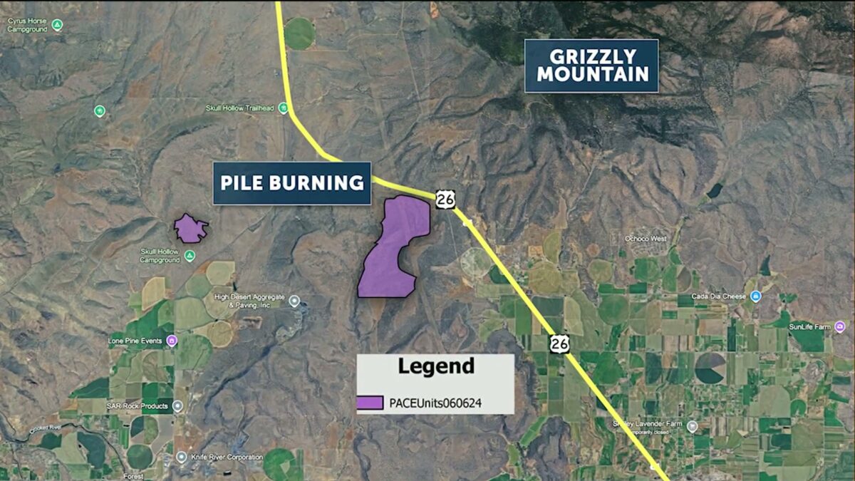 More than 500 acres of pile burning begins soon near Grizzly Mountain on Crooked River National Grassland
