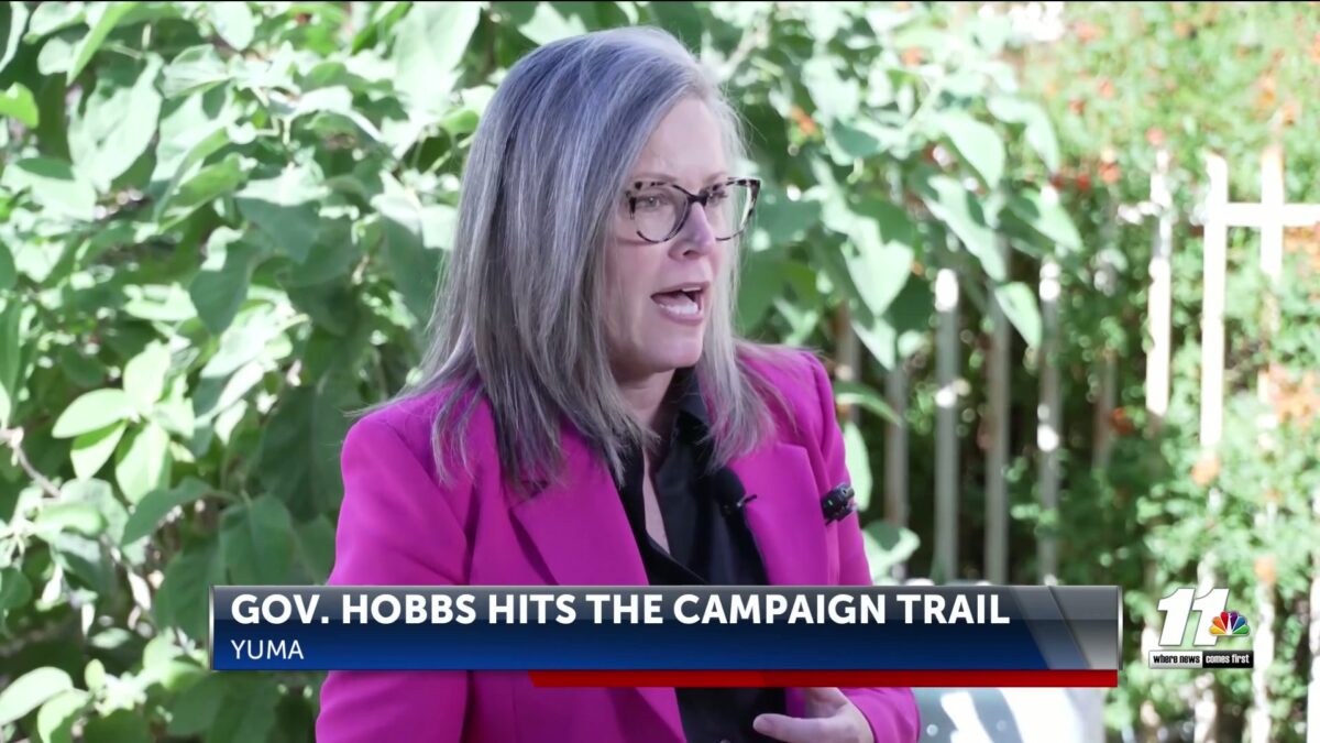 Arizona Governor Katie Hobbs campaigns in Yuma