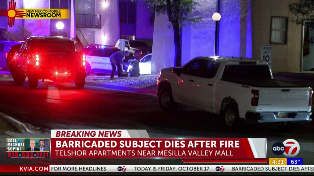 Barricaded subject dies after fire burns in Las Cruces apartment