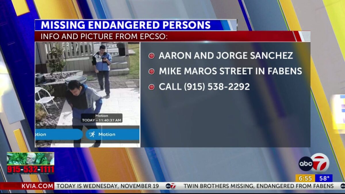 Twin brothers missing