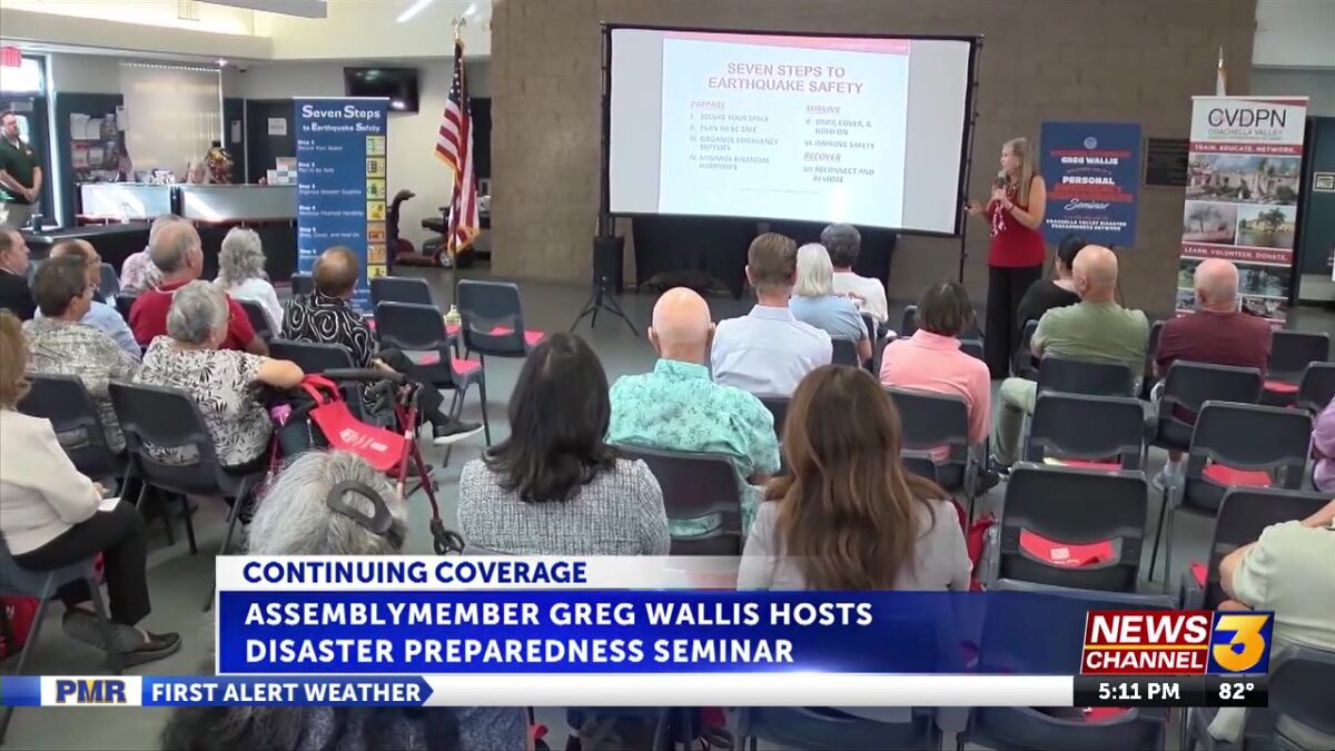 Assemblymember Greg Wallis hosts Personal Emergency Preparedness Seminar