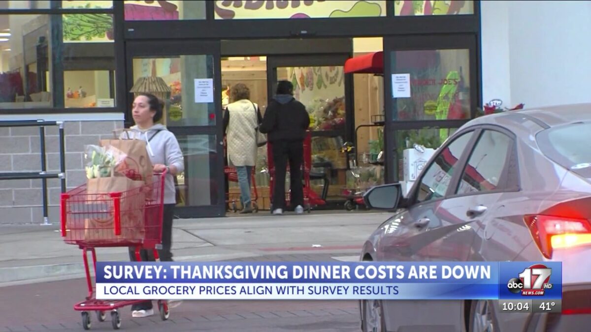 Survey shows Thanksgiving dinner costs are down this year; local grocery prices align