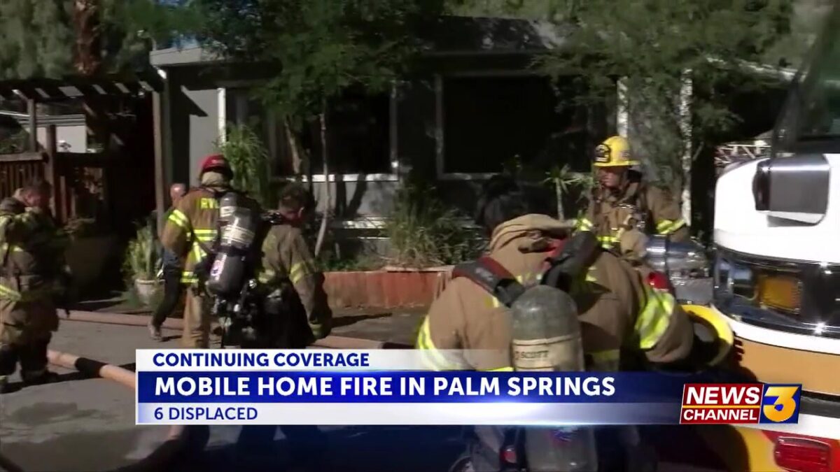 Six people displaced after fire at mobile home near Windy Cove area