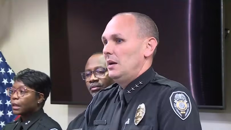 A 25-second video shared on social media shows an officer striking a man. Police say the officer was using a standard method taught in training