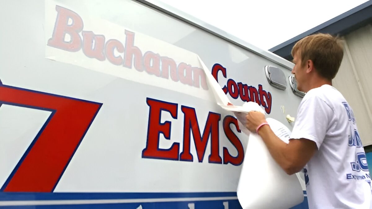 Buchanan County Commission donates ambulance vehicle to DeKalb Fire Protection District