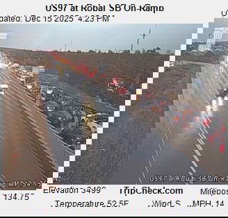 Crash slows Highway 97 traffic in both directions north of Bend