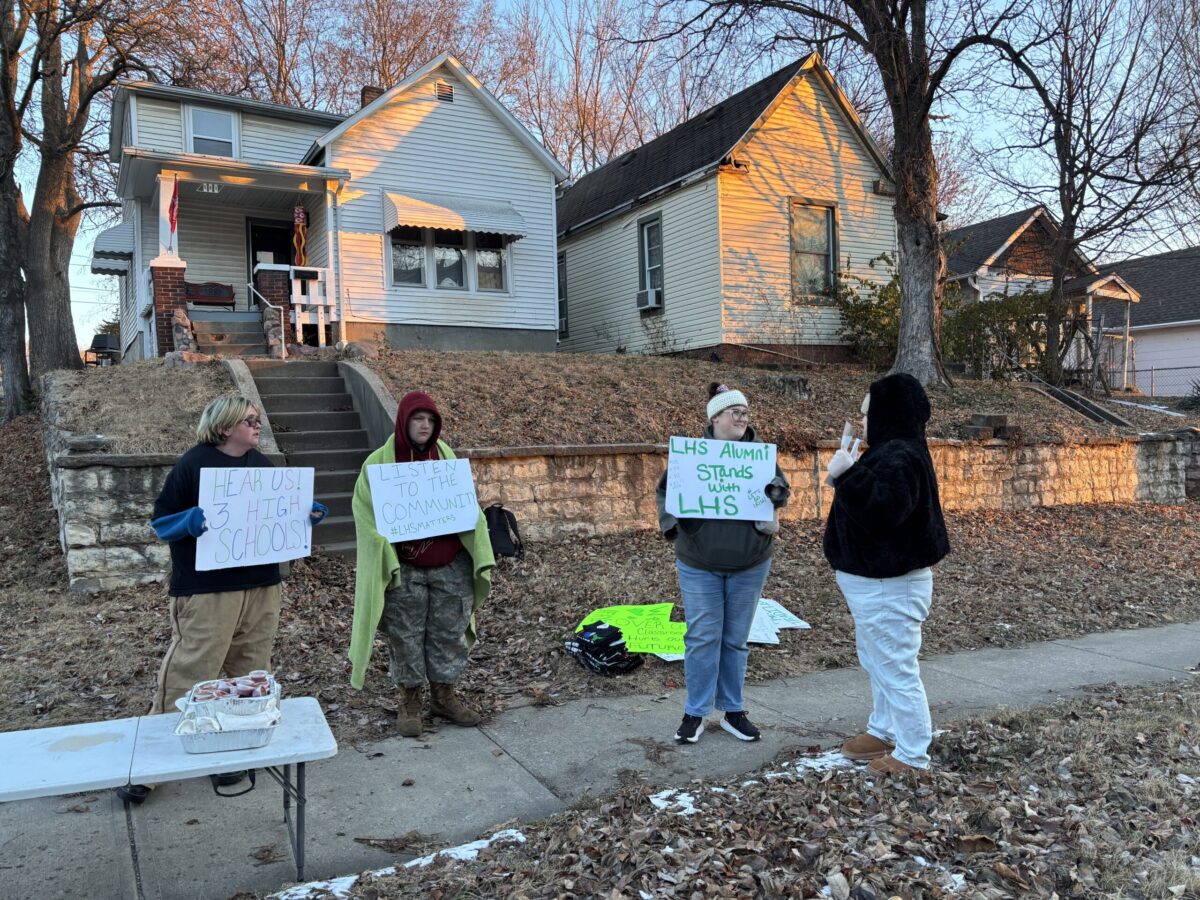 Group protests School Board decision outside of Lafayette High School