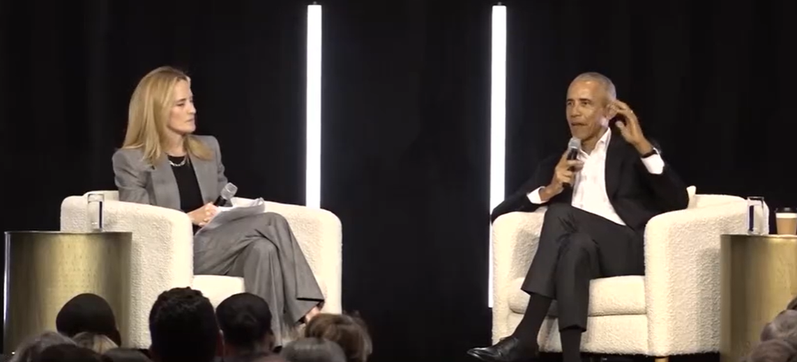 Hundreds were in attendance on Monday to see former President Barack Obama in person.