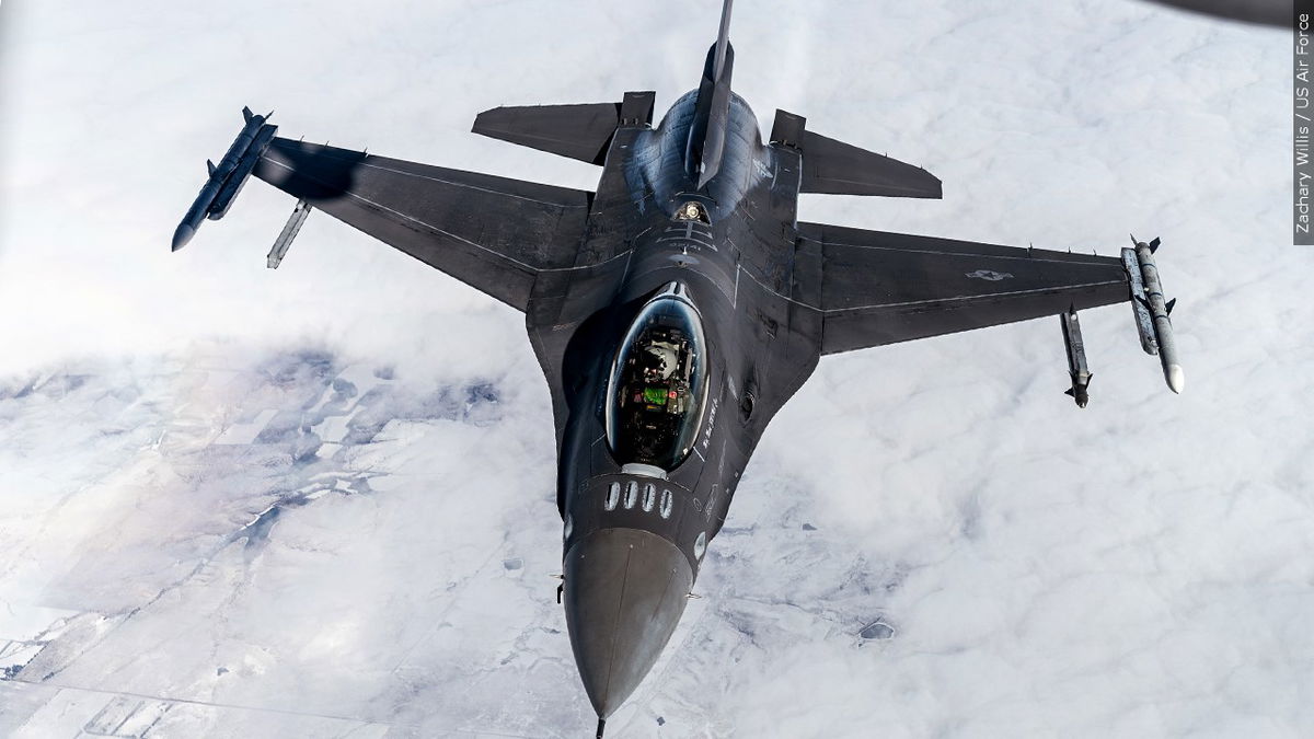 F-16 fighter aircraft involved in a crash during training mission in San Bernardino County