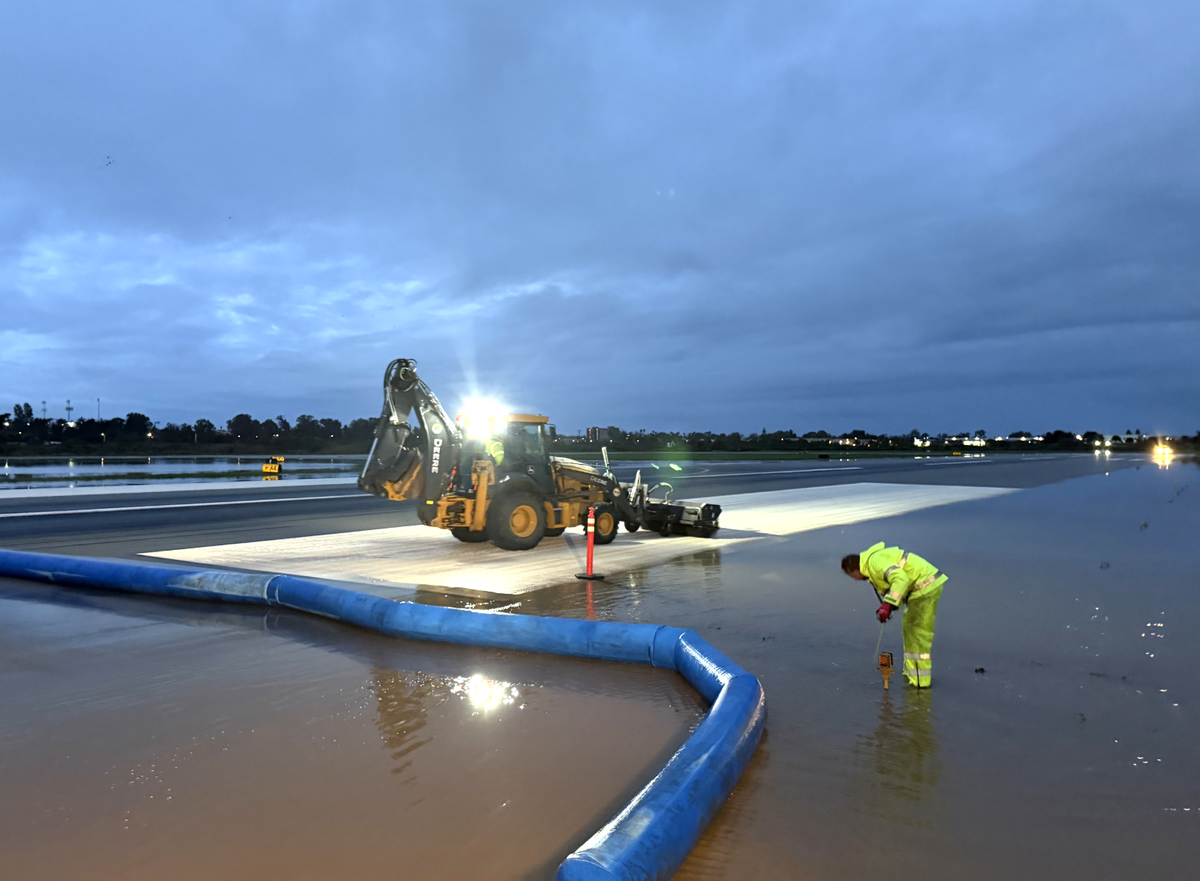 Santa Barbara Airport Opens After Flood Related Issues over Christmas Holiday
