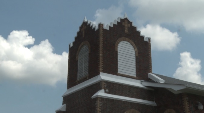 The nearly century-old bell tower at First United Methodist Church in Beggs is finally getting the repairs it desperately needed after water damage threatened the historic landmark in August.