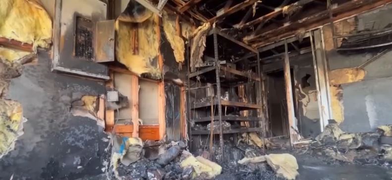 A Sanford family narrowly escaped their burning home early Tuesday morning