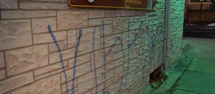 Sodika Lasisi has owned SISI's Food and Beverages for four years now. He says this month is the second time his shop has been recently defaced and this time he caught it all on camera.