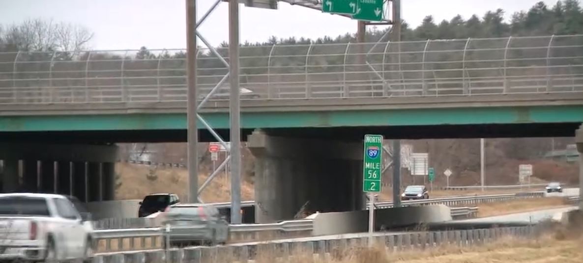 Sarah George of Enfield said she was driving when a piece of the Route 120 bridge fell