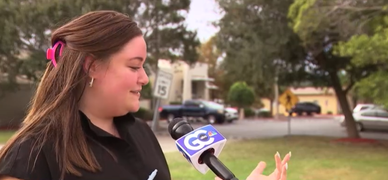 Kristina Schanz was startled by an unexpected surprise when a group of kids participated in a social media "challenge" by body-slamming into her garage door at her home on 43rd Street West.