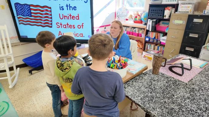 Three first graders at Lakeview Elementary School in Colonial Heights became unlikely heroes when they sprang into action to save their teacher's life after she started choking on food.