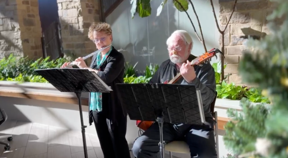Barb Russell and Dave Walter volunteer at four Wellstar clinics