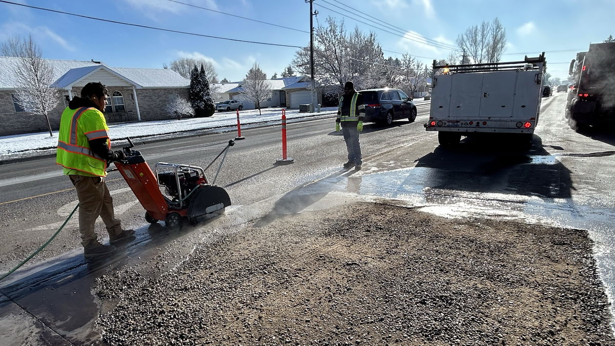 Ammon Road Reopened After Waterline Break and Roadway Repair