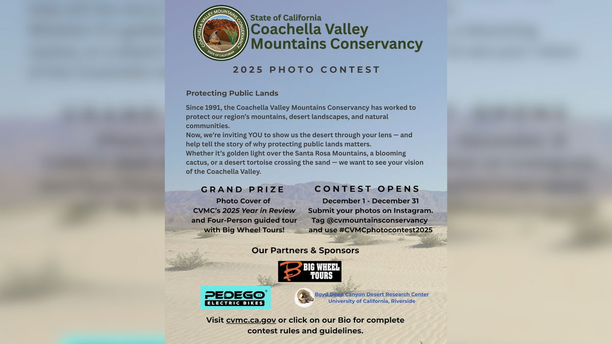 Coachella Valley Mountains Conservancy launches photo contest