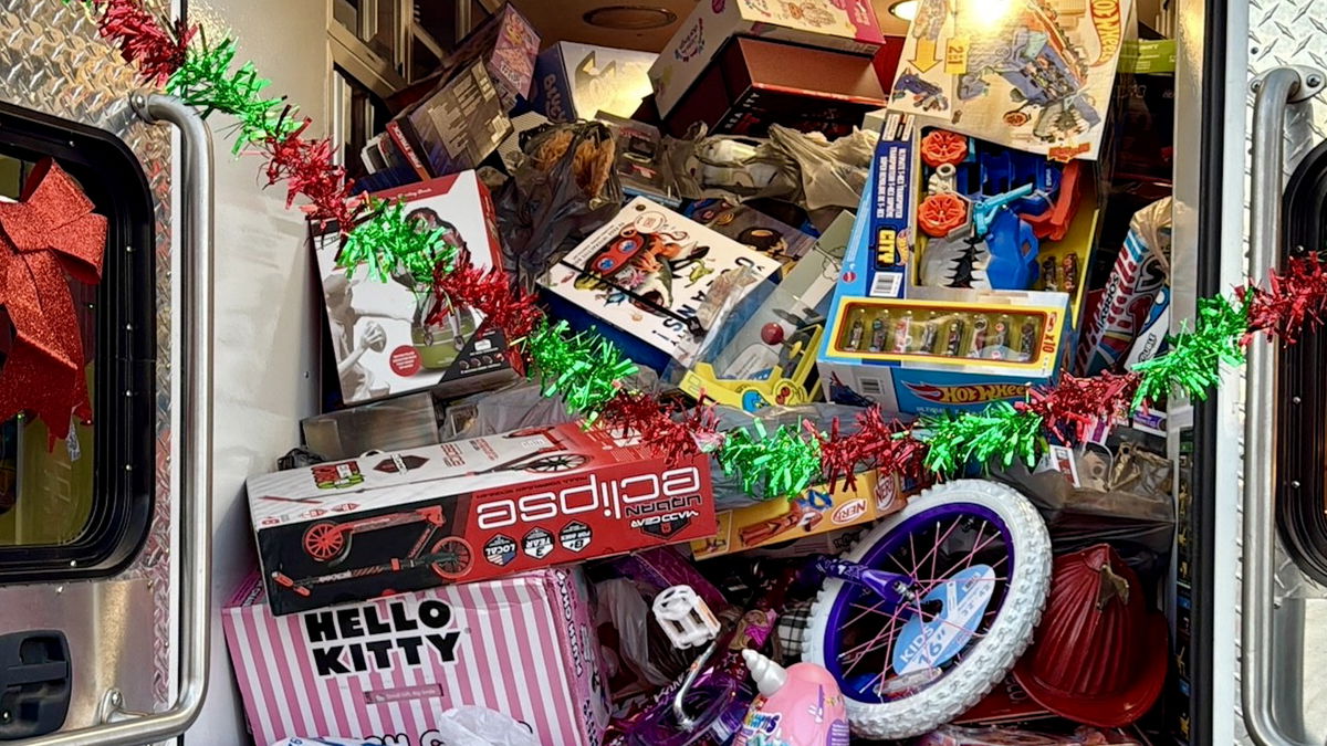 Idaho Falls firefighters celebrate ‘Fill the Ambulance’ toy drive success