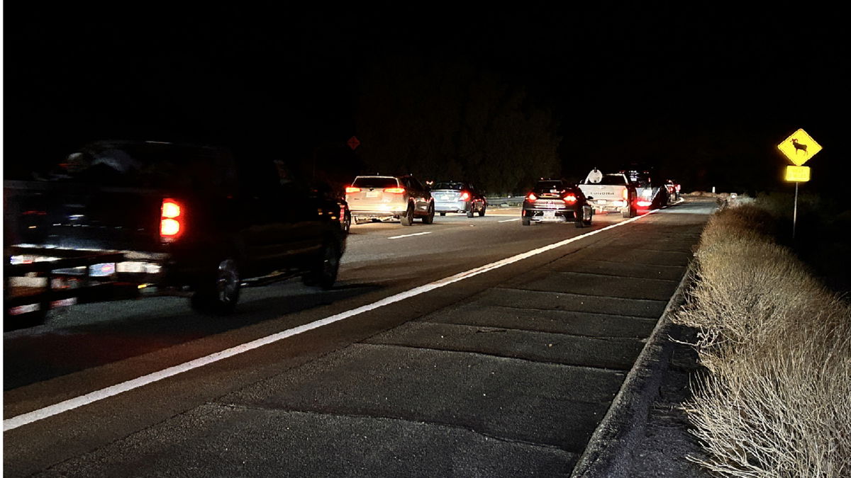 Car Fire Shuts Down Eastbound Traffic on State Route 62 Near Indian Canyon