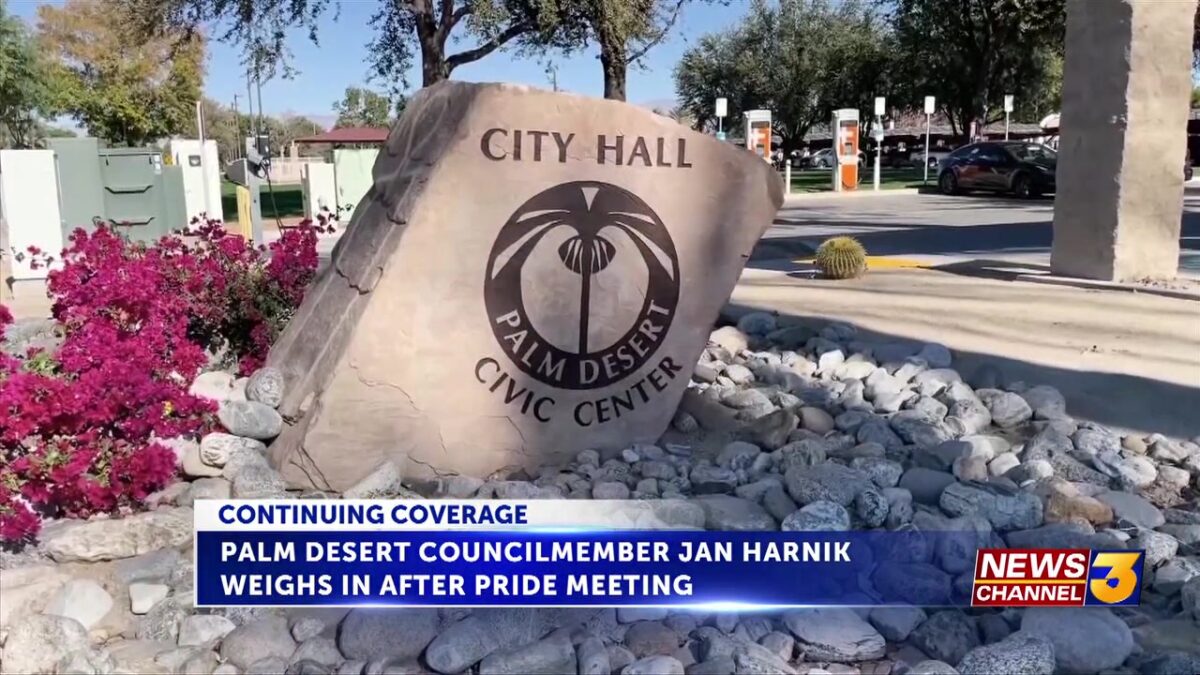 Palm Desert Councilmember Jan Harnik discusses proposal to not recognize Pride Month