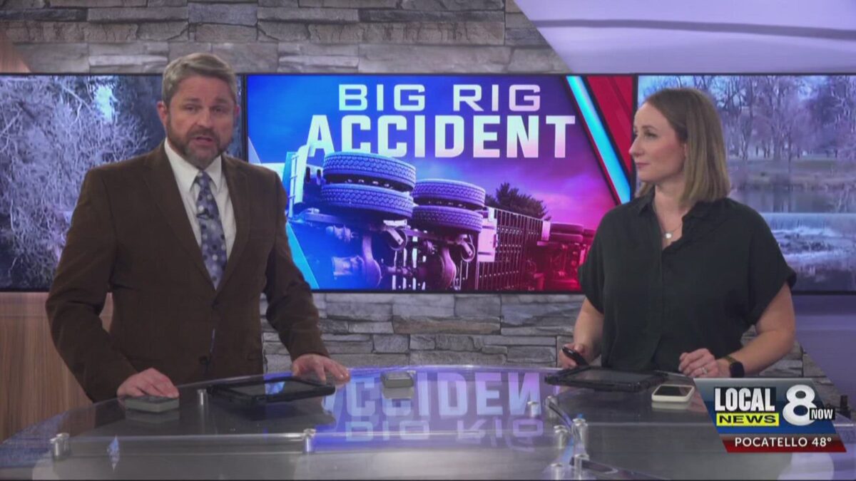 Boise semi-truck driver airlifted after fiery I-15 rollover crash near Arimo