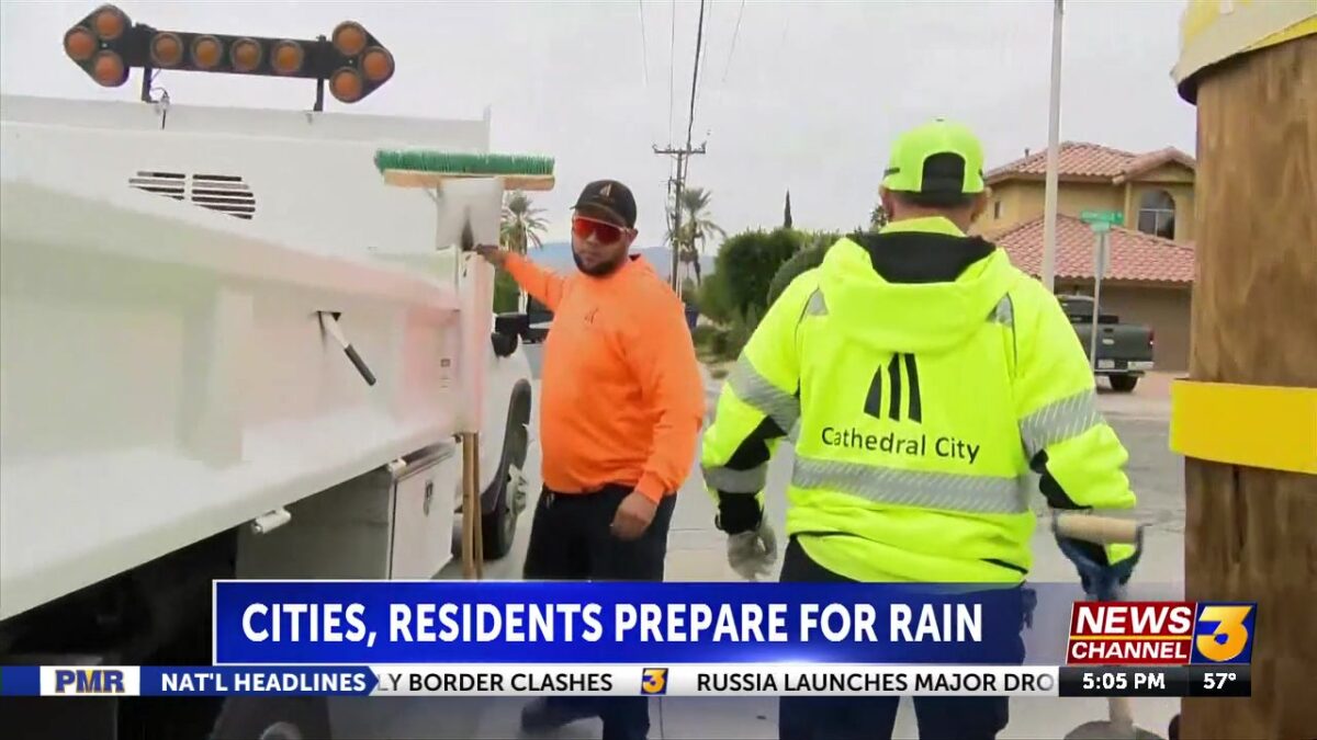 Valley braces for rain as public works crews ready roads and drains in Cathedral City