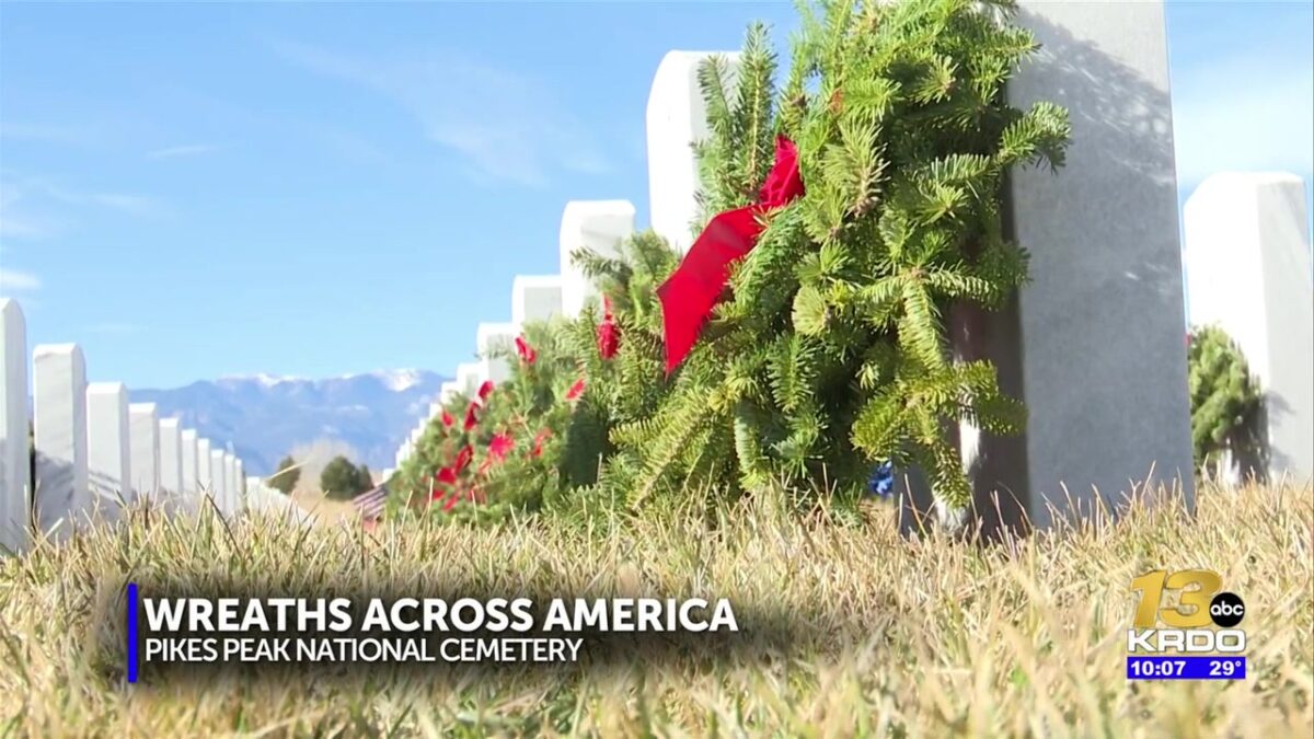 Wreaths Across America honoring Southern Colorado Veterans during the holidays