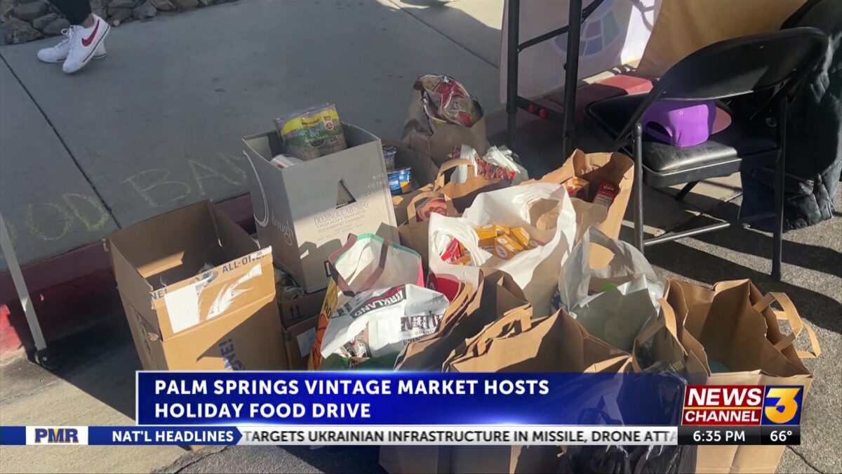 Palm Springs Vintage Market hosts holiday food drive