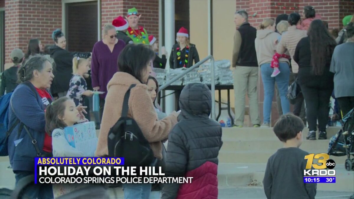 Families line up around the block for Holiday on the Hill at Colorado Springs Police Department