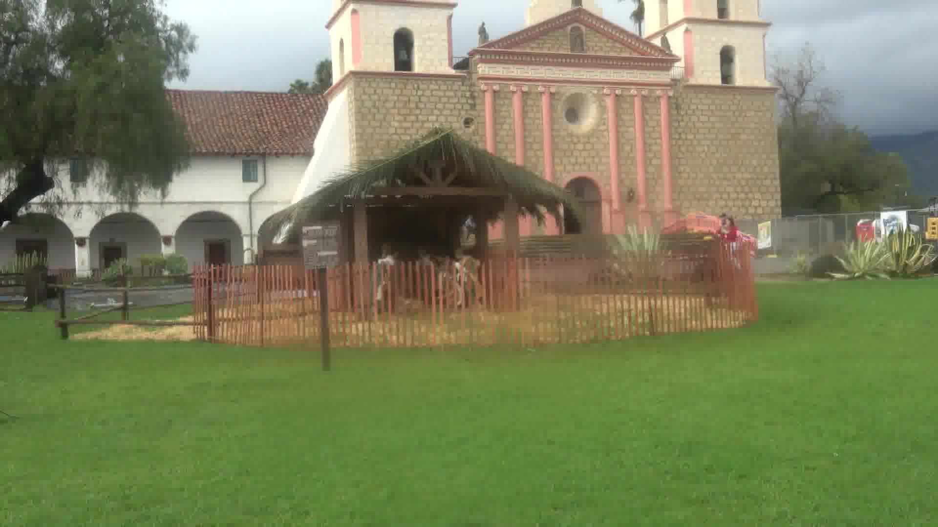 Animals Get the Christmas Season Off at the Santa Barbara Old Mission Due to Weather