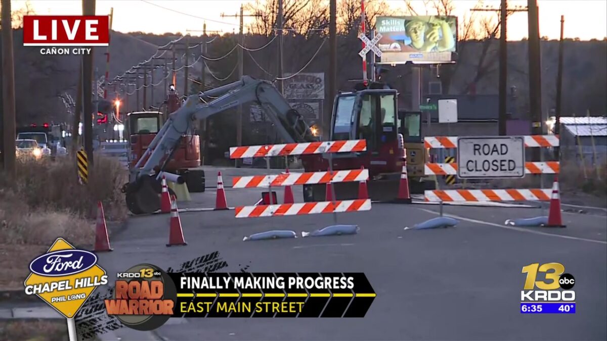 Crews finally relocate natural gas line on Cañon City street on fourth attempt; project ends soon