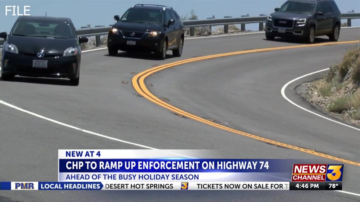 California Highway Patrol launches special enforcement operation on Highway 74 to reduce crashes