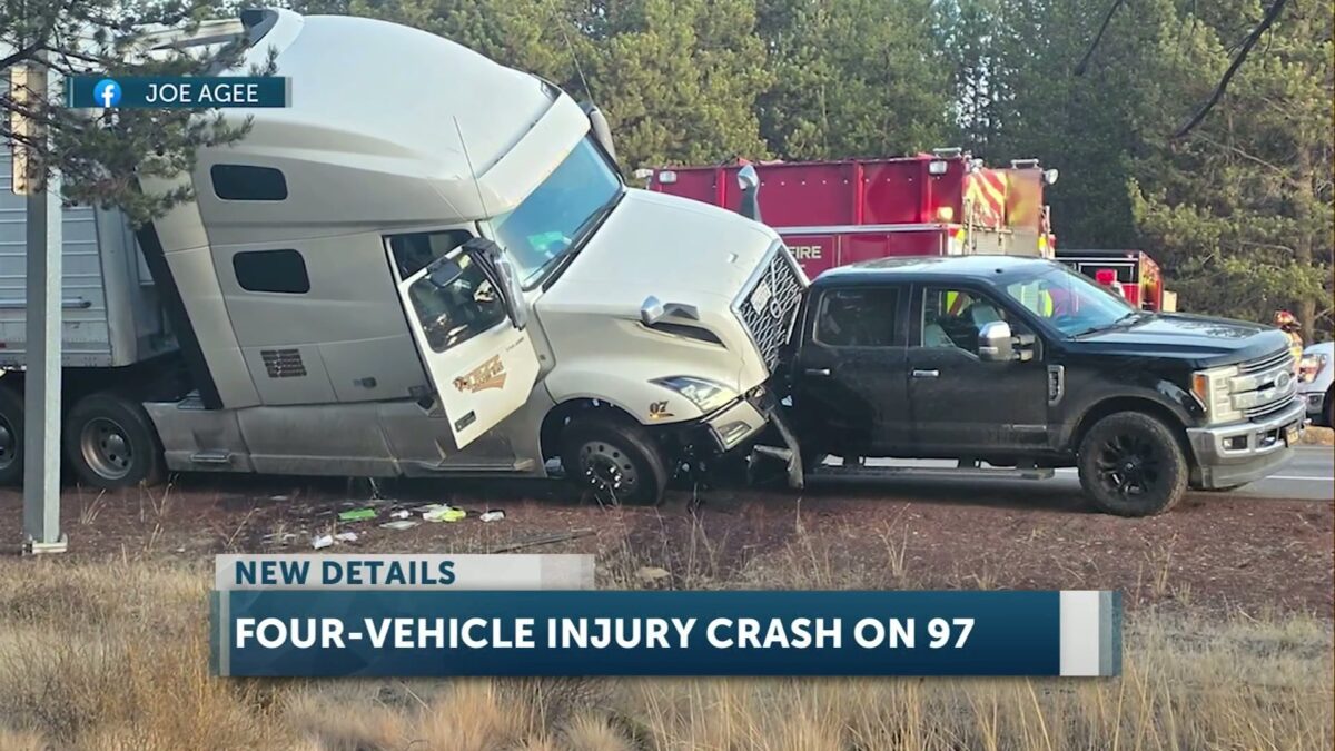 UPDATE: Four-vehicle injury crash on U.S. Highway 97 near La Pine