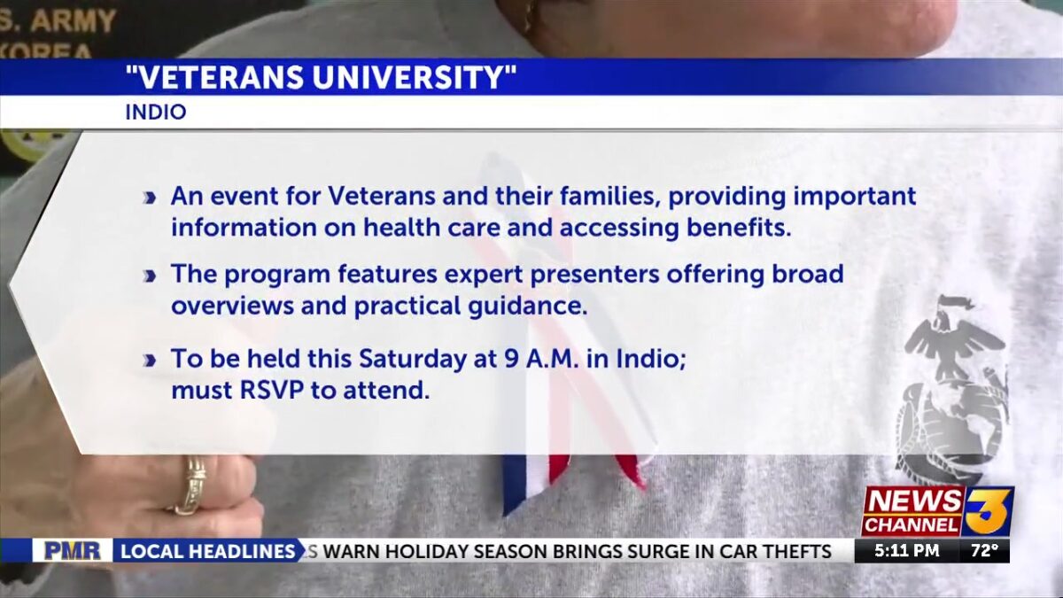 Rep. Raul Ruiz to host Veterans University in Indio on Saturday