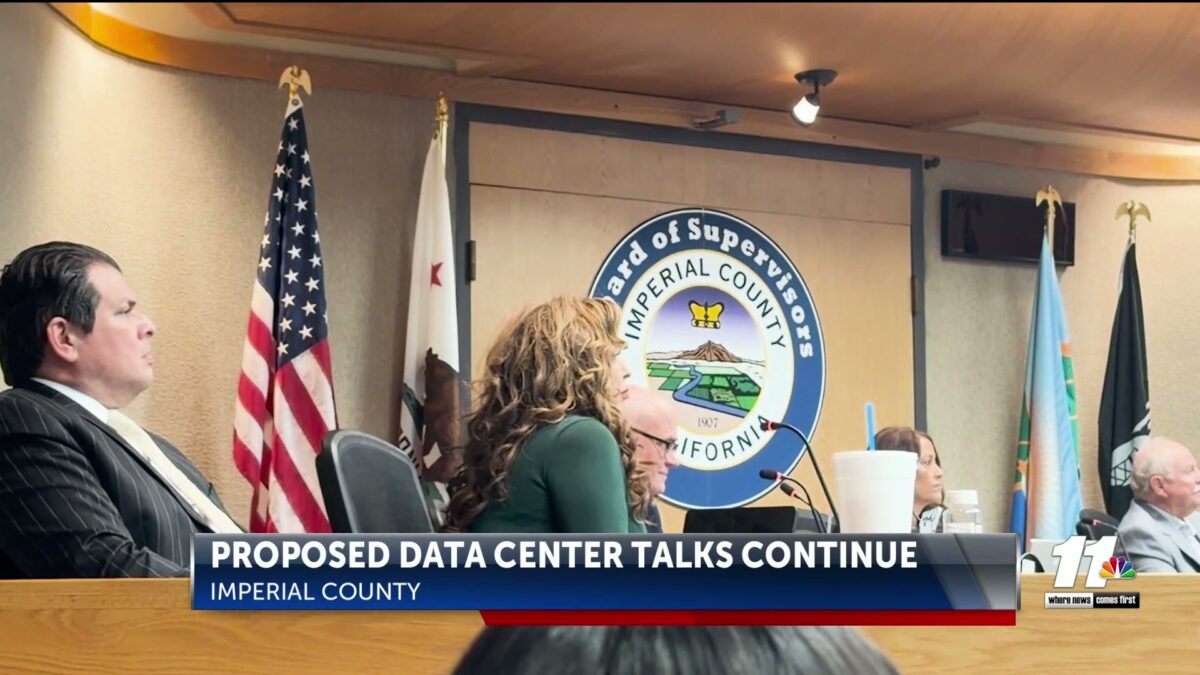 Data center timeline provided at Imperial County Board of Supervisors meeting