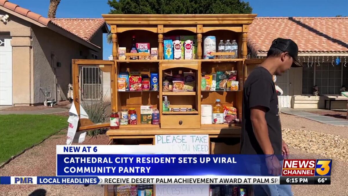 Cathedral City resident sets up viral community pantry