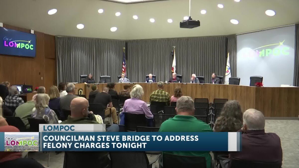 Stephen Bridge Makes His First Lompoc City Council Appearance After Felony Charges