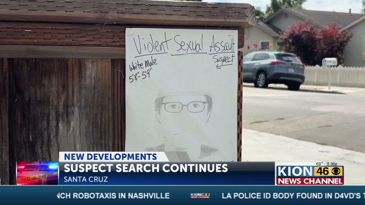 Search continues for suspect in alleged sexual assualt in Santa Cruz a month later