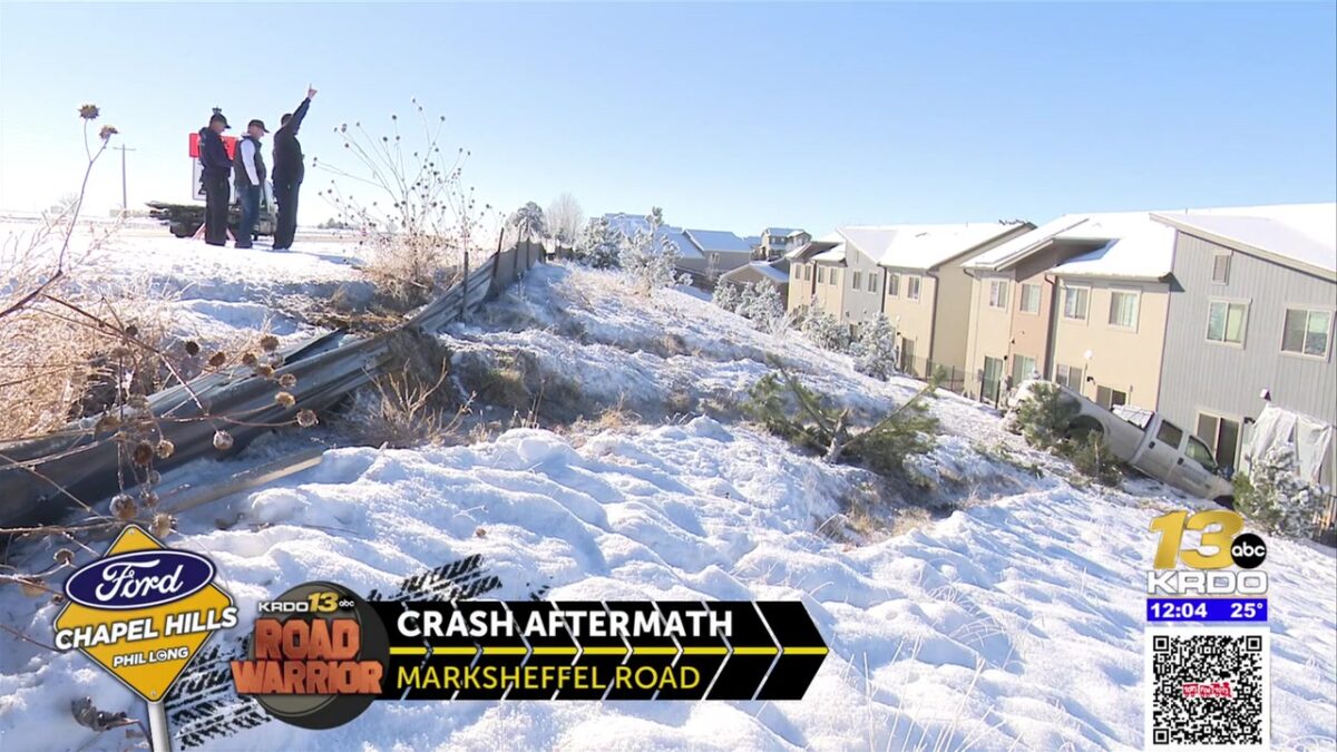 Marksheffel Road/Stetson Hills Boulevard intersection reopens in Colorado Springs after truck slides off road into townhome