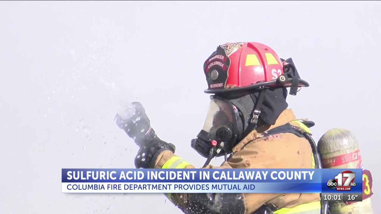 Sulfuric acid incident in Callaway County prompts response from Columbia firefighters